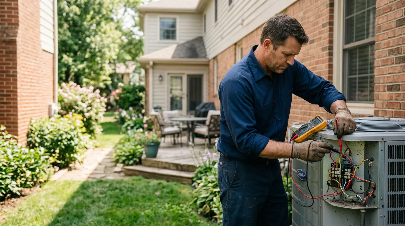 HVAC technician working near Paxton, MA